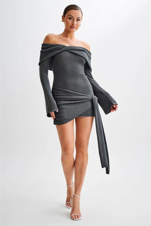 WOMEN FASHION MINI SUMMER KNIT DRESS