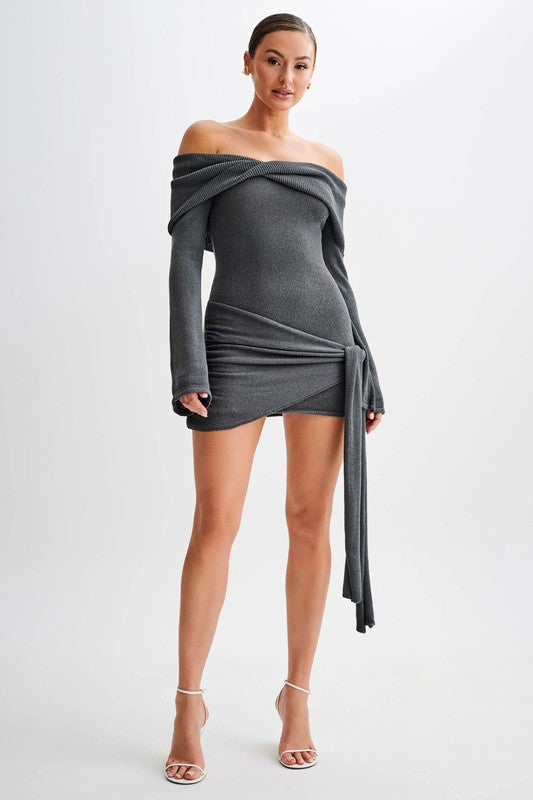 WOMEN FASHION MINI SUMMER KNIT DRESS