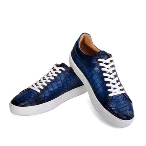 weitasi crocodile leather men shoes  male leisure  White shoe  board