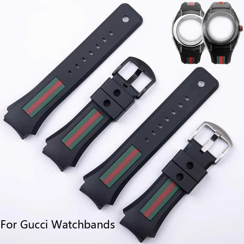 Watch Band For Gucci YA137/YA137107A Rubber Watch Strap Dedicated