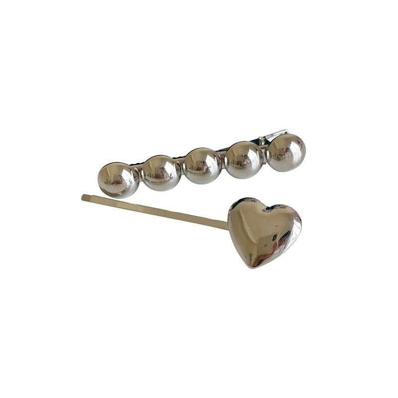 Silver Love Hairpin Combination