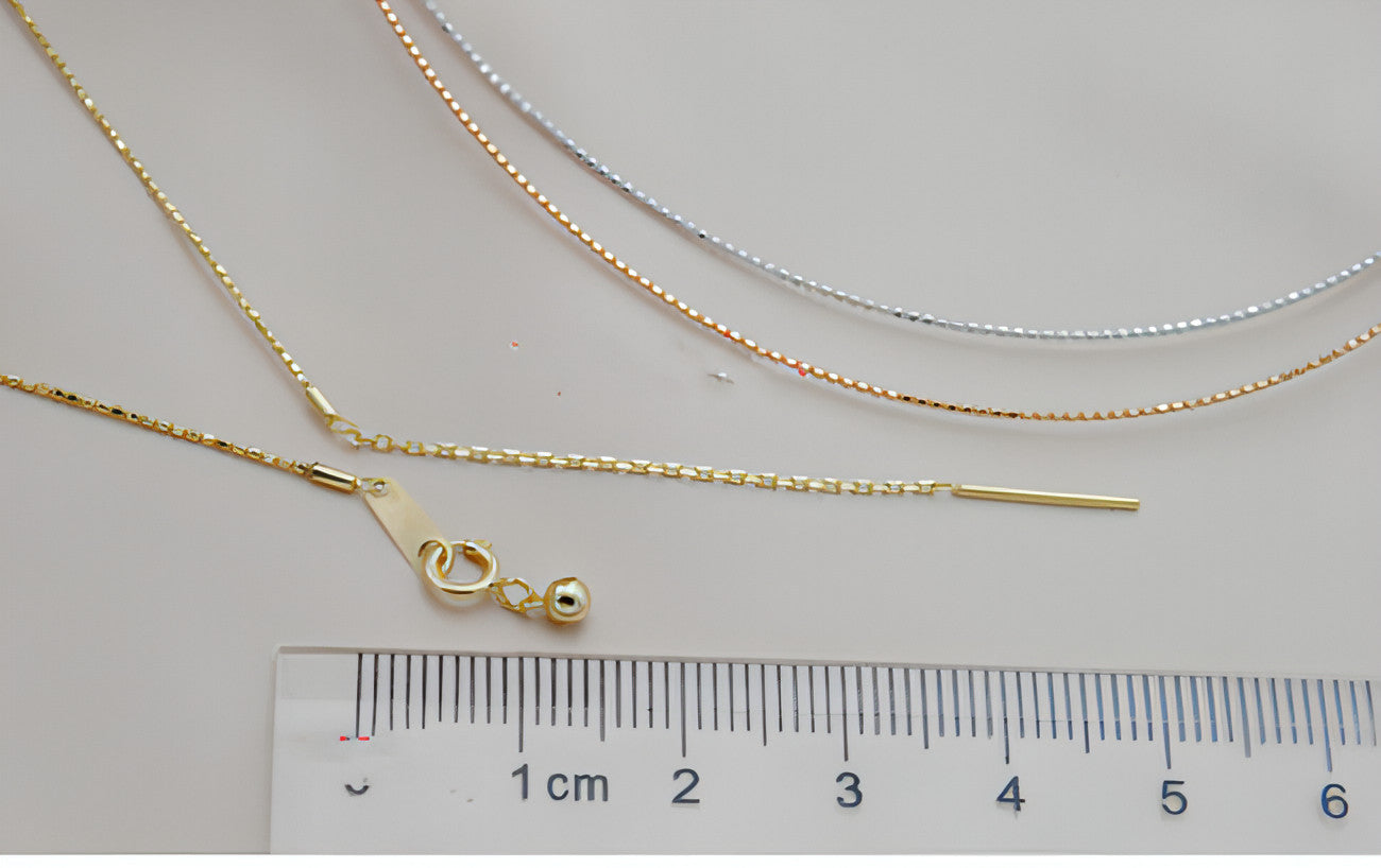 Collar Adjustment Chain 18K Gold Necklace Sleeve Chain Empty Holder