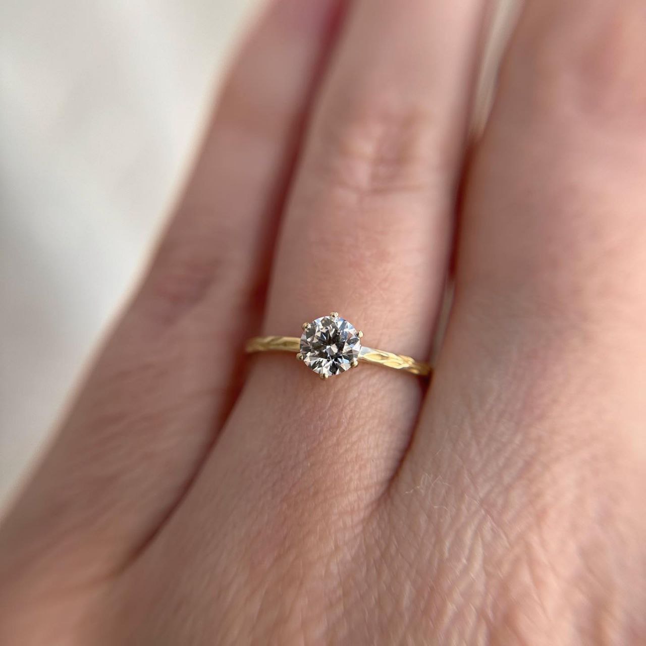 Gold Plated Silver White Zircon Round Ring