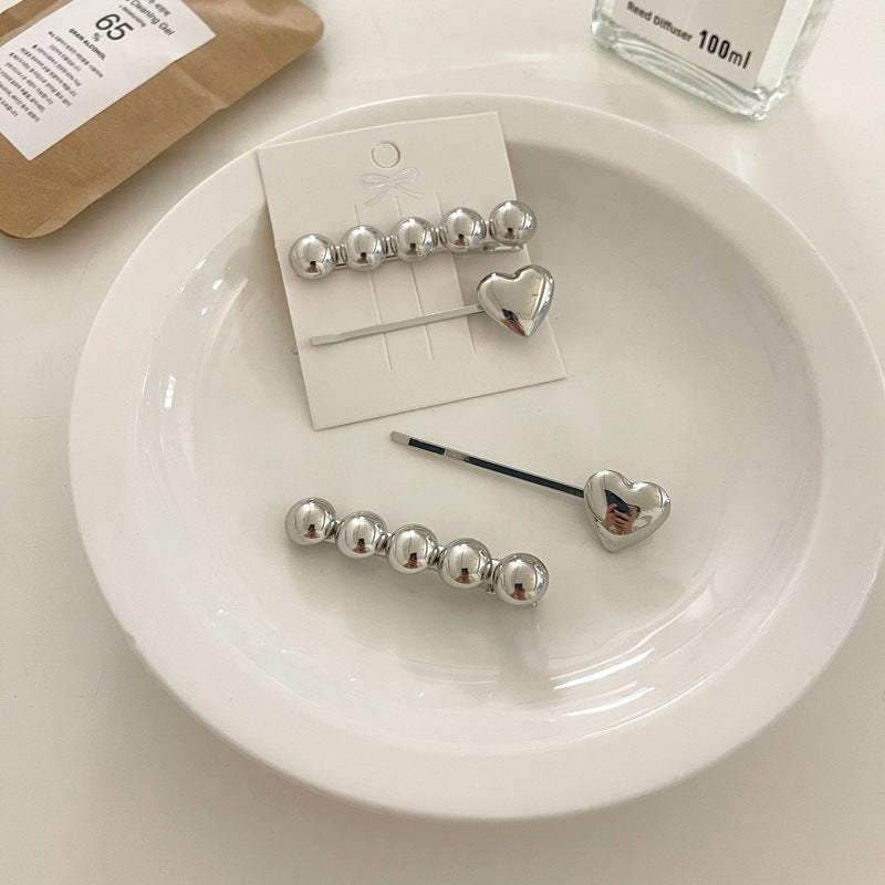 Silver Love Hairpin Combination