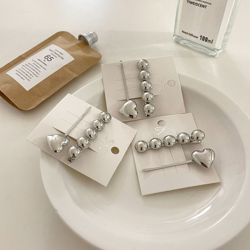 Silver Love Hairpin Combination