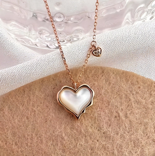 LuxeJewels™ - Gilded Love – 18K Rose Gold Collar Chain Set