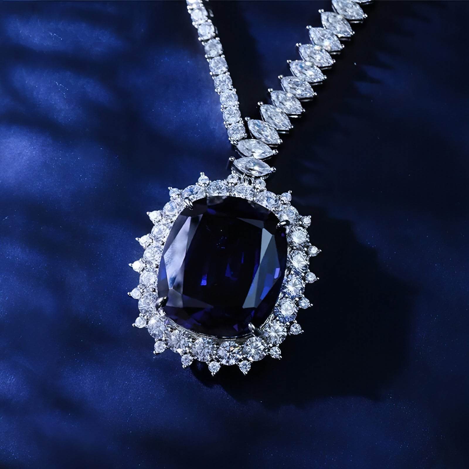 LuxeJewels™ – Royal Blue Ice Necklace