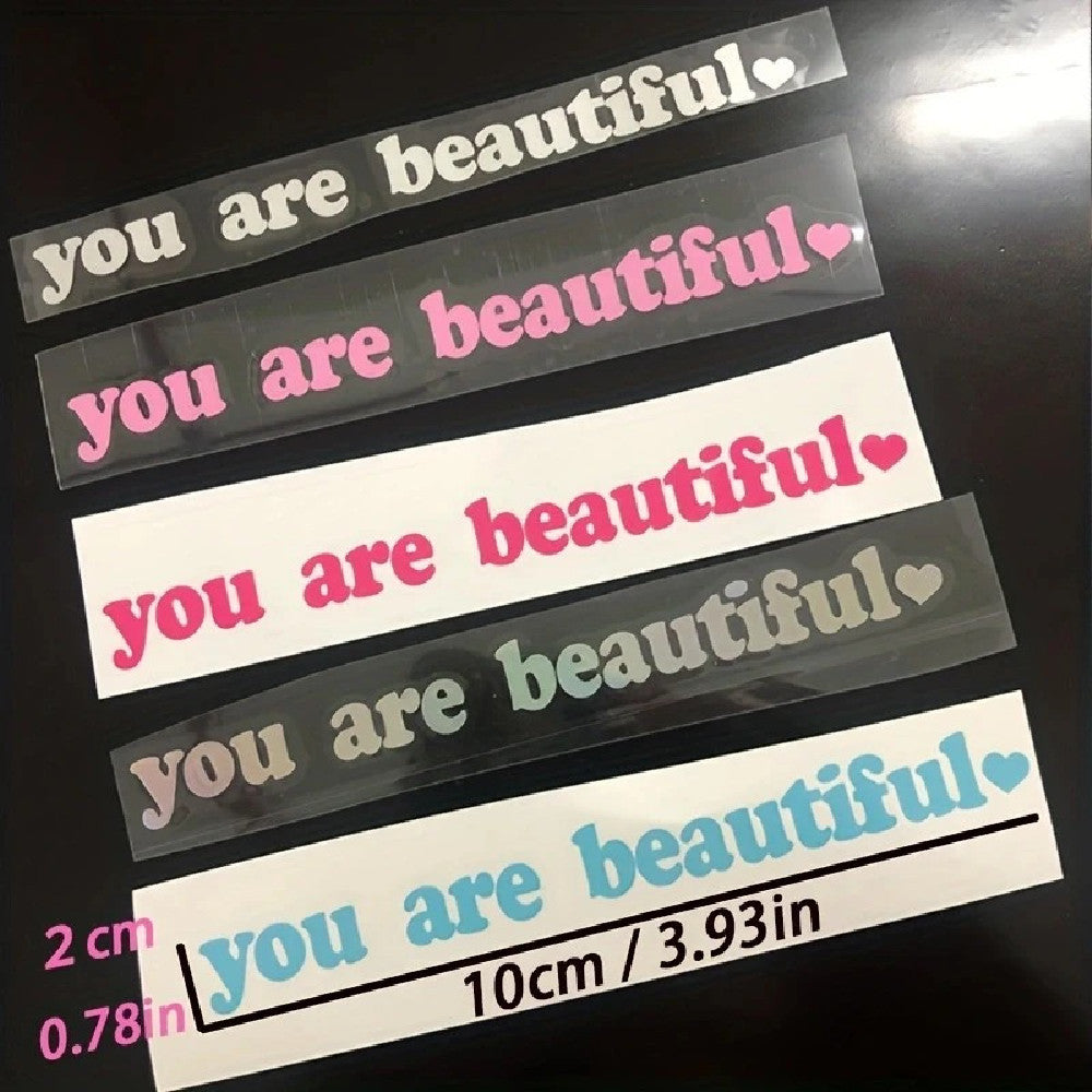 You Are Beautiful  Sport Pvc Vinyl Stickers