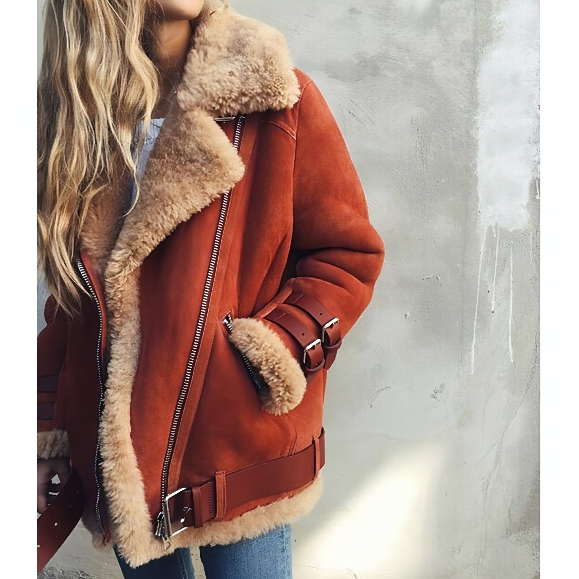 FrostBelle™ – Women's Thick Plush Winter Overcoat (S–5XL)