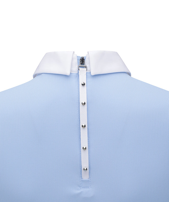 ANEW Golf: W Triangle Mesh Block Long T-Shirt - S/Blue