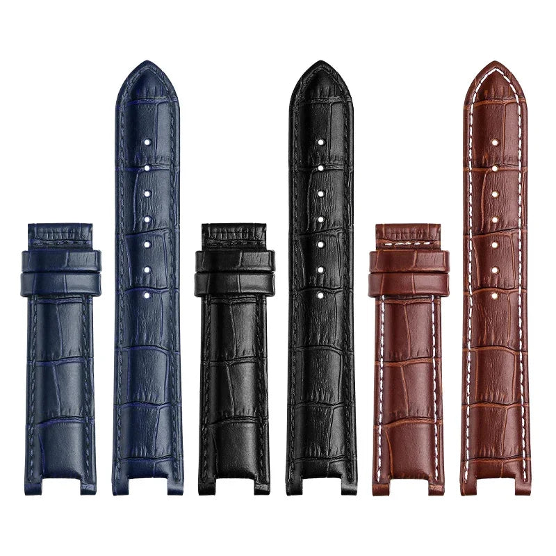 Genuine Leather Watchband For Versace Gucci GC Wristband 22*13mm