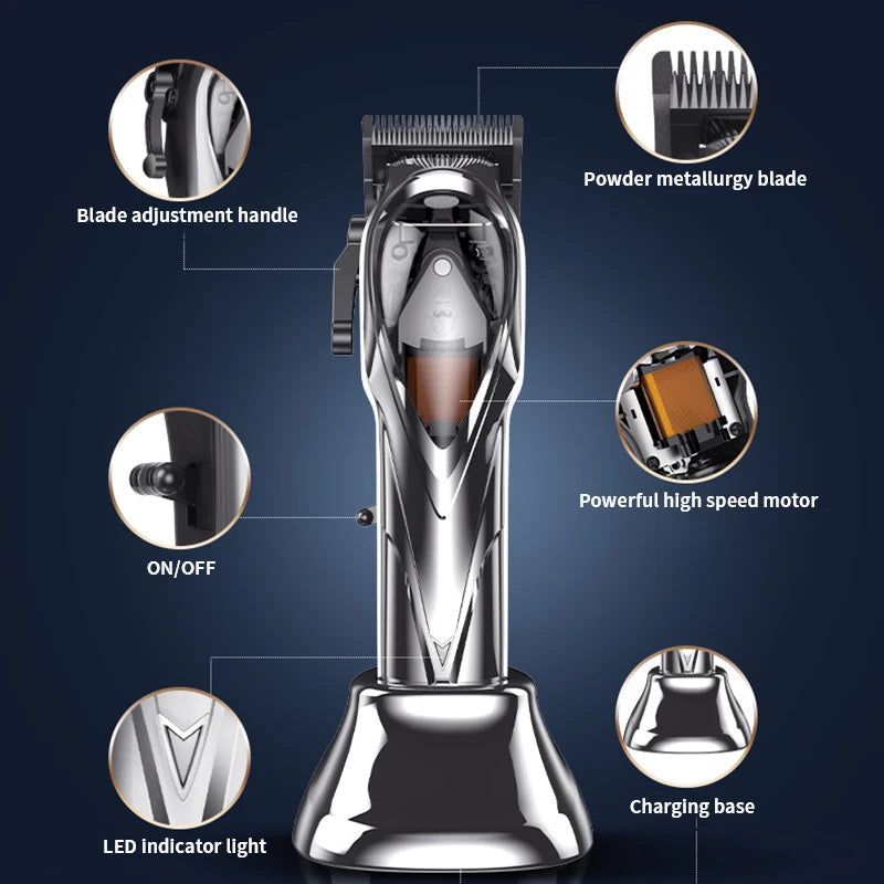 Professional Hair Clipper Rechargeable Hair Trimmer For Men Shaver