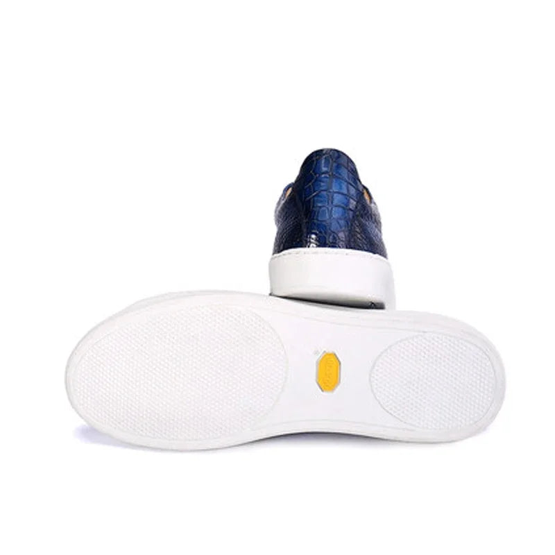 weitasi crocodile leather men shoes  male leisure  White shoe  board