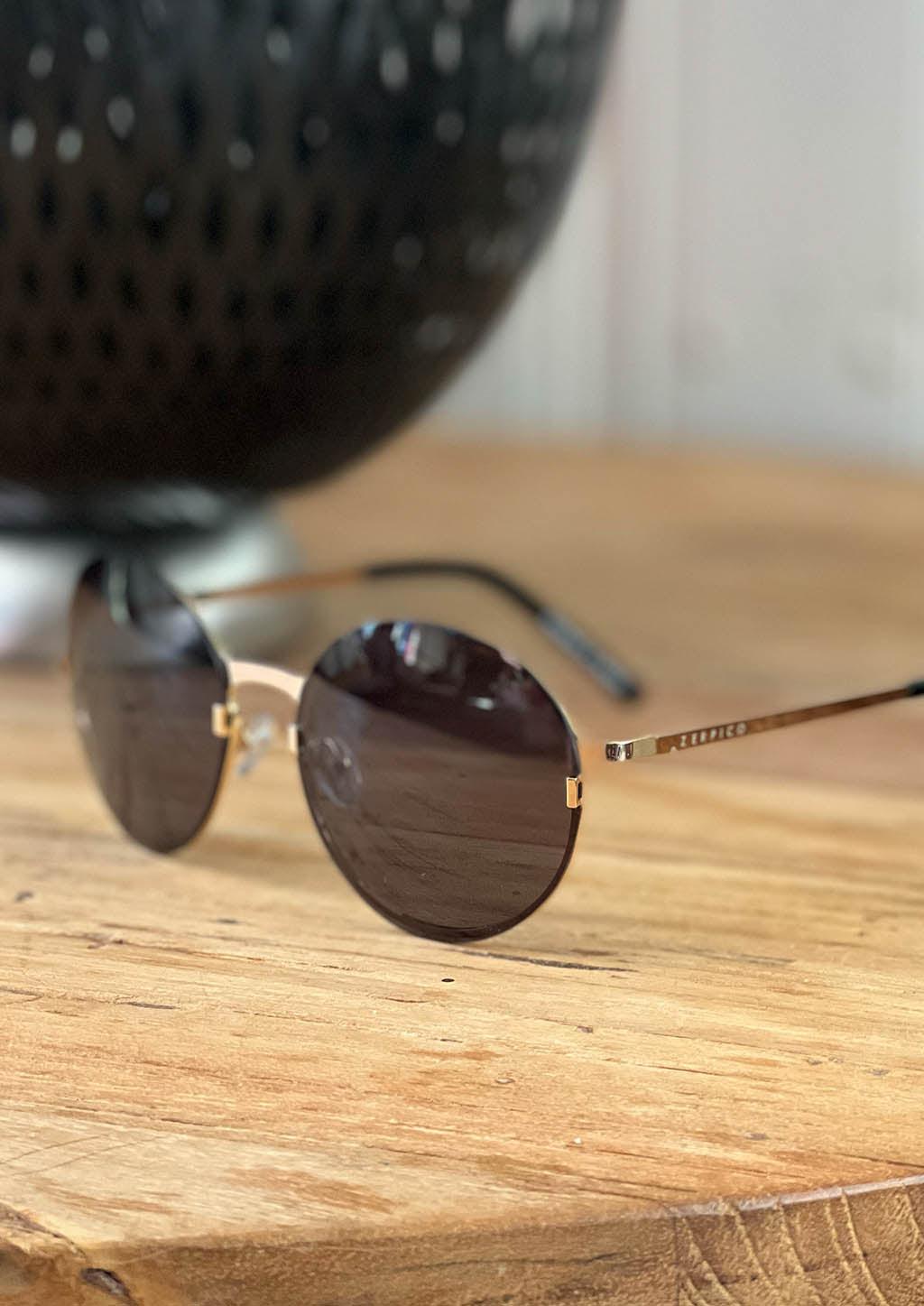 Titanium Round Sunglasses - V2 - 24K GOLD Plated