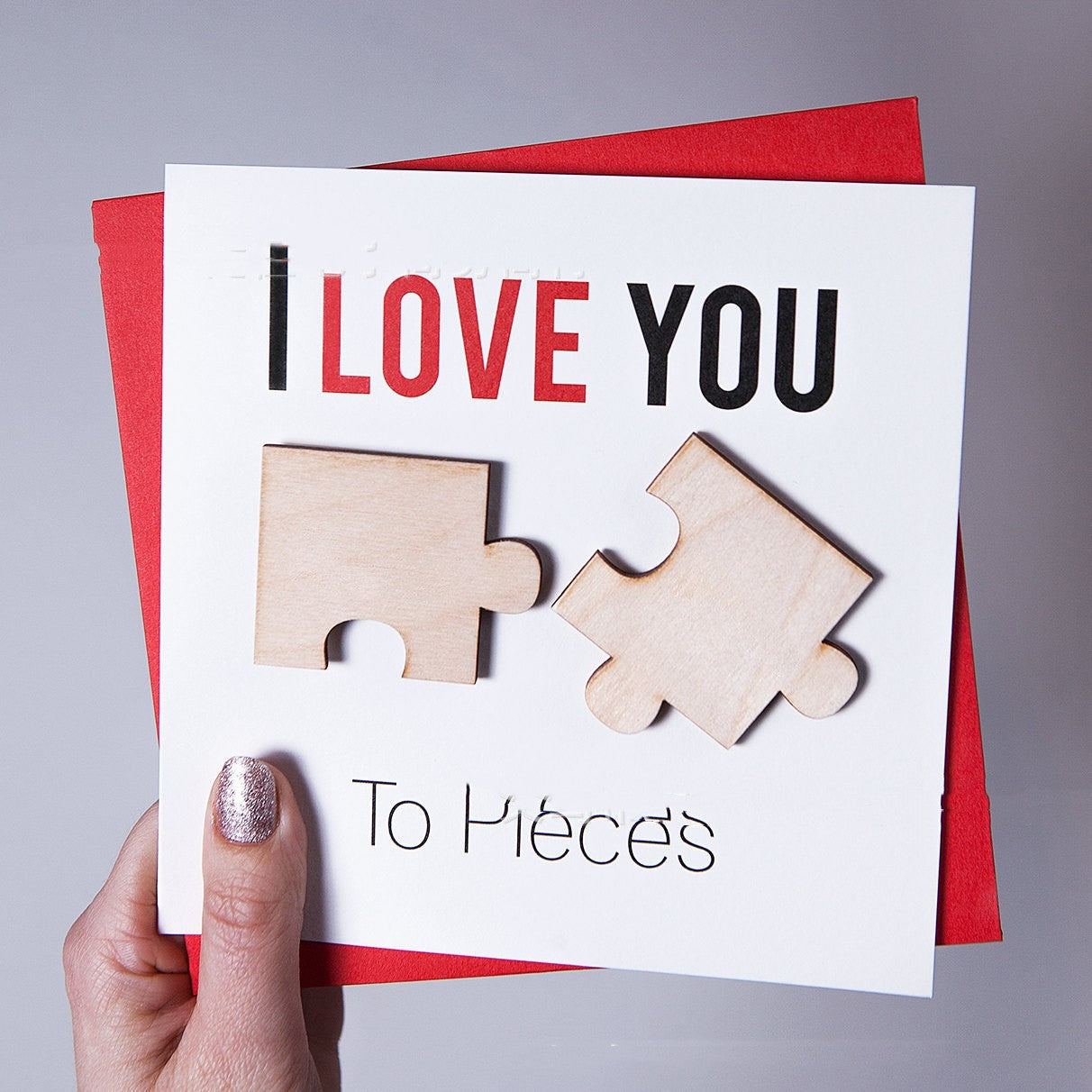 Love You Fragments Valentine's Day Card