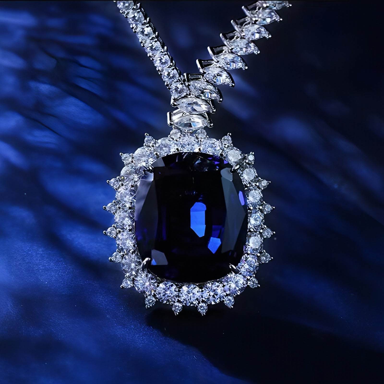 LuxeJewels™ – Royal Blue Ice Necklace