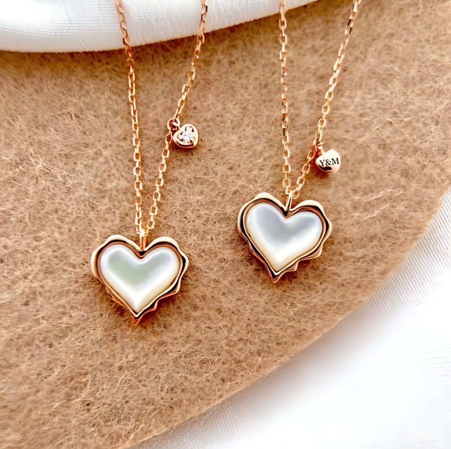 LuxeJewels™ - Gilded Love – 18K Rose Gold Collar Chain Set