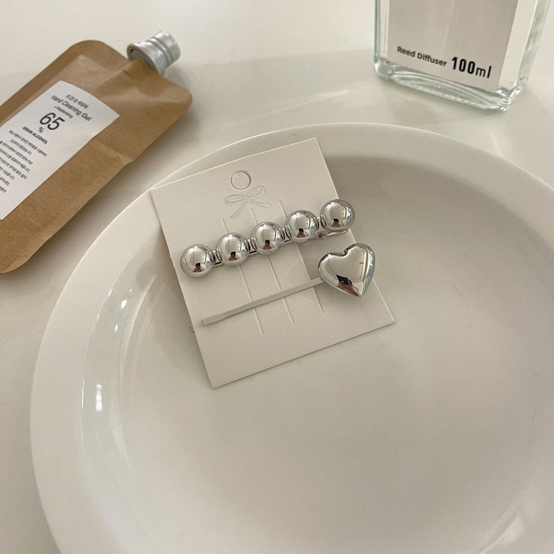 Silver Love Hairpin Combination
