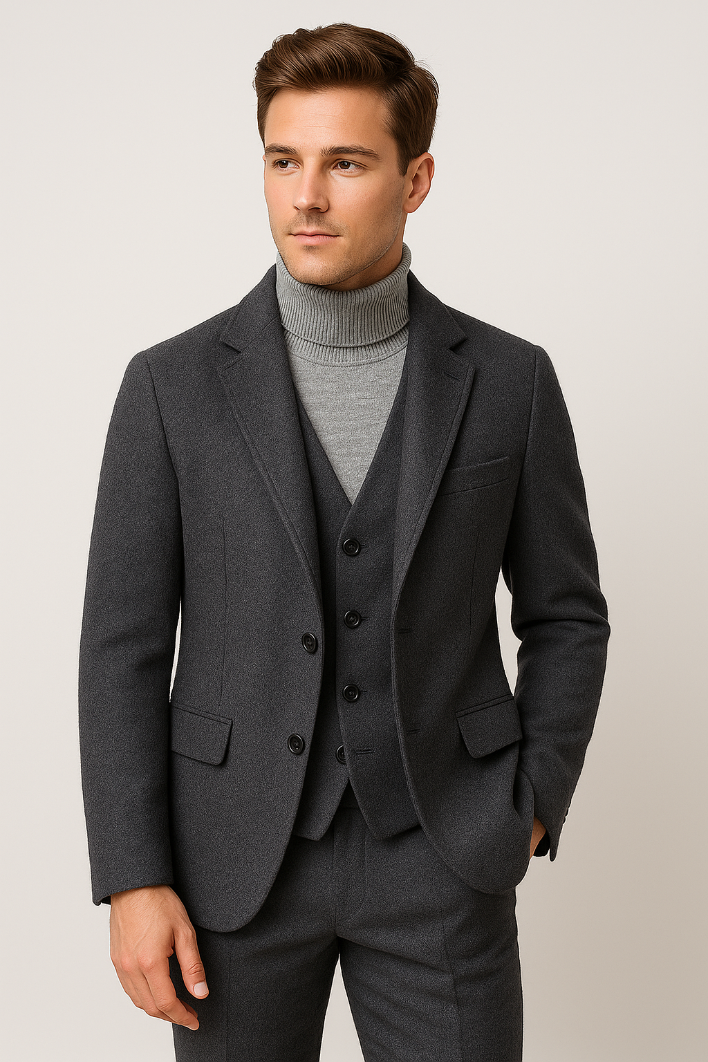 RoyalForm™ Men's Wool Coat – Luxury & Warmth for Winter