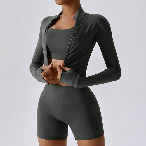 Outdoor Sports Skinny Yoga Clothes Suit Nude Feel Leggings