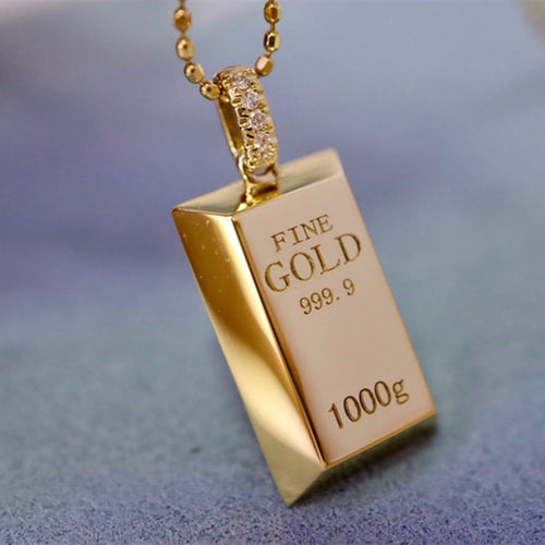 LuxeJewels™ – AurumBar Diamond Pendant Necklace