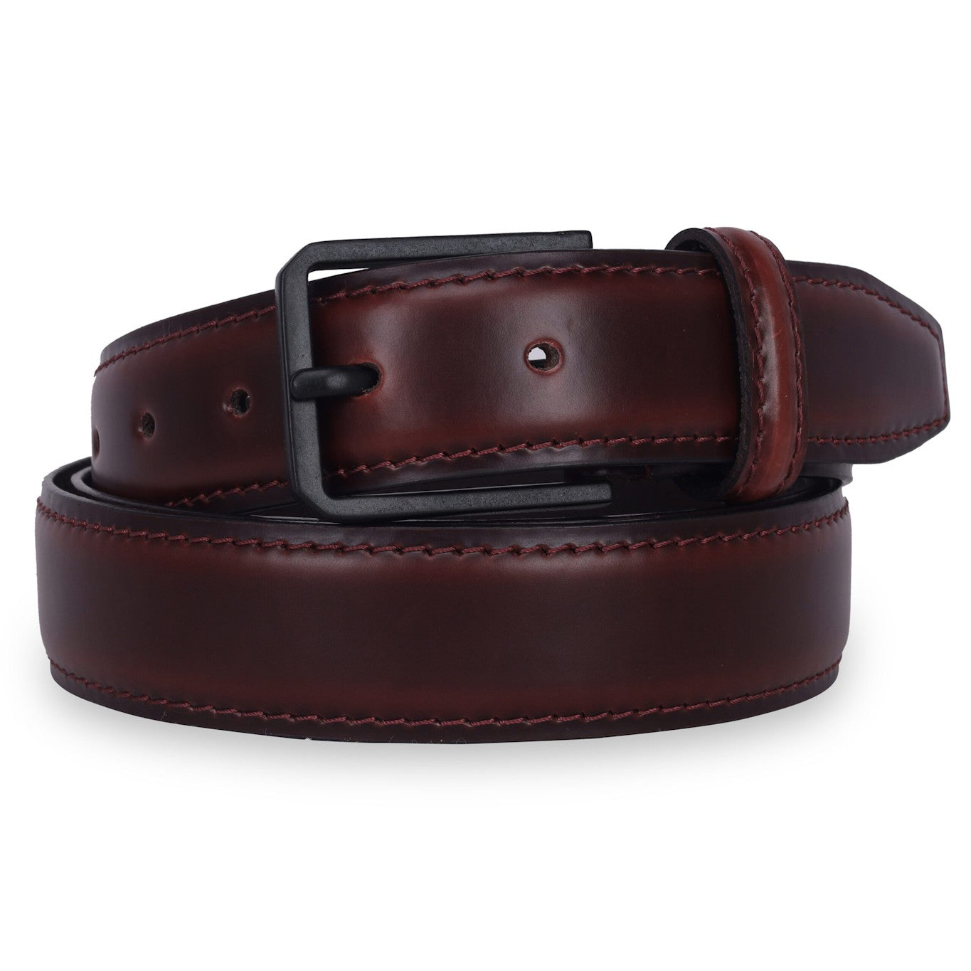 Leather Belt For Men – Classic Edition (Size-32) (Color-DARK BROWN)