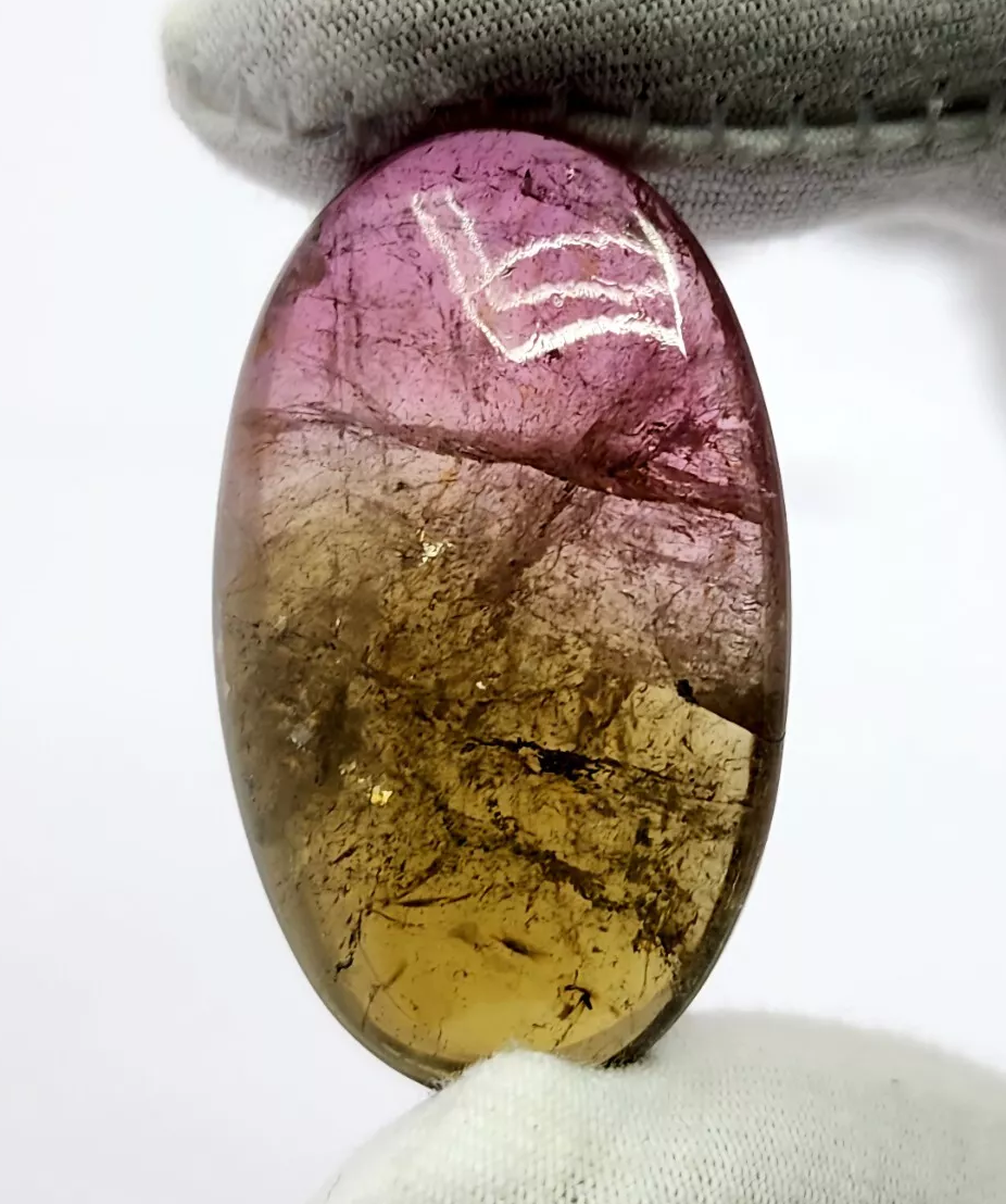 Natural bio color Tourmaline cabochon BIG SIZE 53.65cts