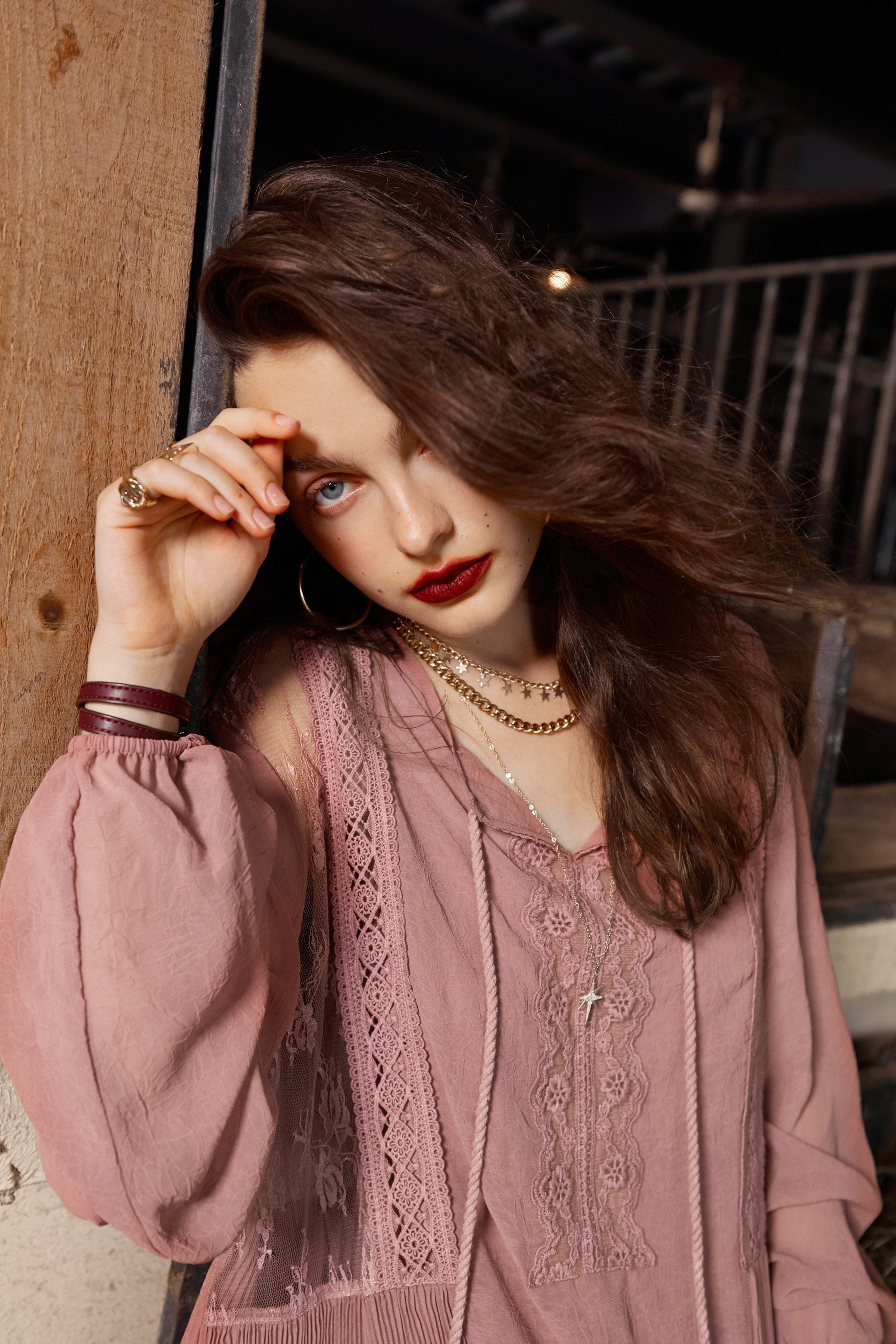 Solid Pure High Waist Casual Vintage Midi Dress Women,Autumn Stylish